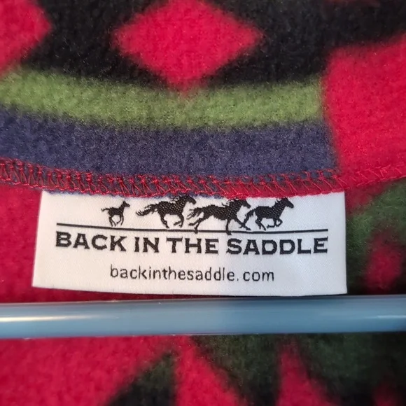 Back In The Saddle Southwest Aztec Print Fleece Vest - Picture 2 of 5